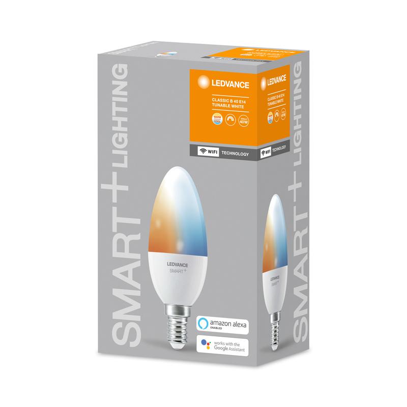 Лампа светодиодная SMART+ WiFi Candle Tunable White 40 5Вт/2700-6500К E14 LEDVANCE 4058075485556