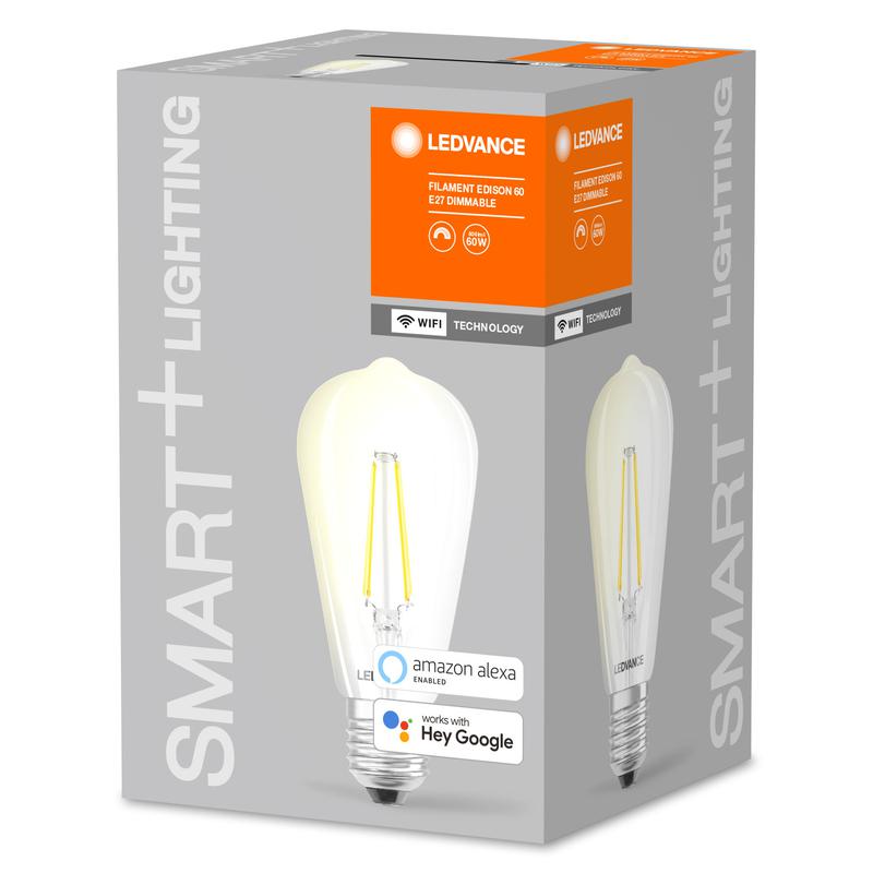 Лампа светодиодная SMART+ Filament Edison Dimmable 60 5.5Вт E27 LEDVANCE 4058075528277