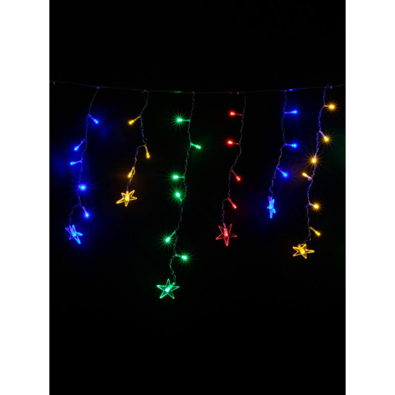 Гирлянда "Бахрома" DICLD-100M-C 100 мультиколорт светодиодов 1.7х0.5м с насадками SHLights 4690601047199