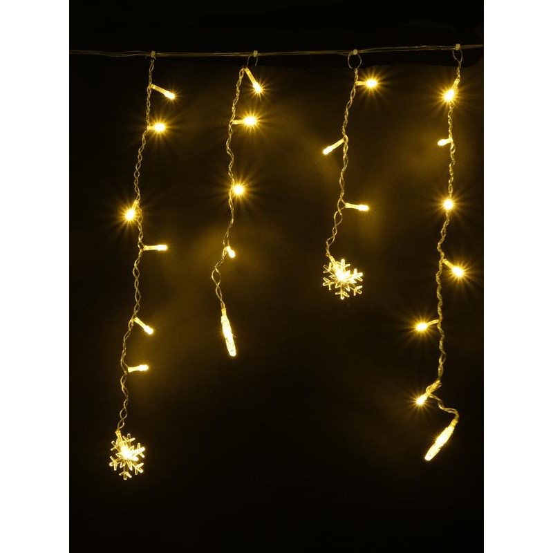 Гирлянда "Бахрома" DICLD-100WW-C 100 теплых бел. светодиодов 1.7х0.5м с насадками SHLights 4690601047205