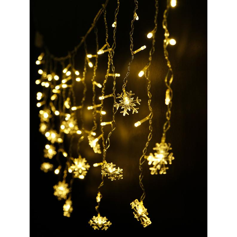 Гирлянда "Бахрома" DICLD-100WW-C 100 теплых бел. светодиодов 1.7х0.5м с насадками SHLights 4690601047205