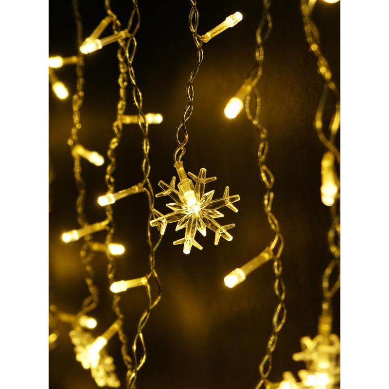 Гирлянда "Бахрома" DICLD-100WW-C 100 теплых бел. светодиодов 1.7х0.5м с насадками SHLights 4690601047205