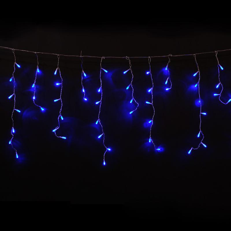 Гирлянда "Бахрома" OIC100LSE-B-T-I4-F 100LED B уличная IP44 мигающая син. SHLights 4690601034991