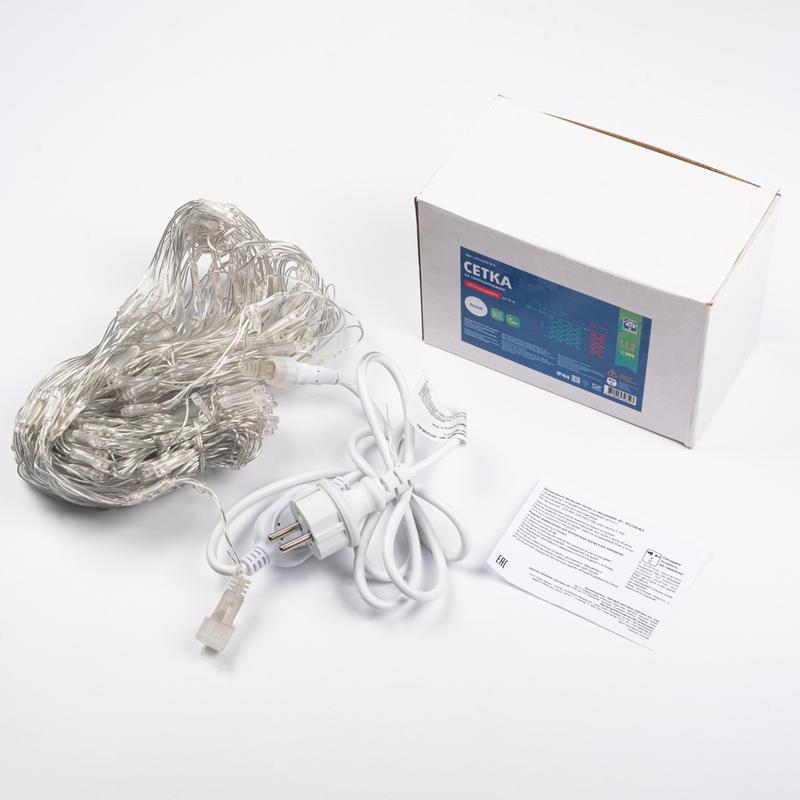 Гирлянда "Сеть" NTLD300-W-E 300LED 2х1.5 бел. SHlights 4610003328597