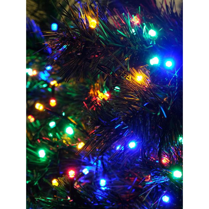 Гирлянда светодиодная "Нить" 200 LED мульти 20м уличная 8 режимов элементы питания 3хAA SHLights 4690601045447