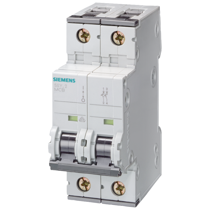 Выключатель автоматический модульный 2п C 2А 6кА Siemens 5SY62027