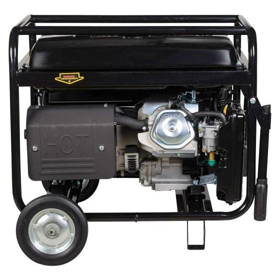 Бензогенератор DY6500LX 1ф 5000Вт ручной стартер с колесами с аккумулятором HUTER 64/1/15