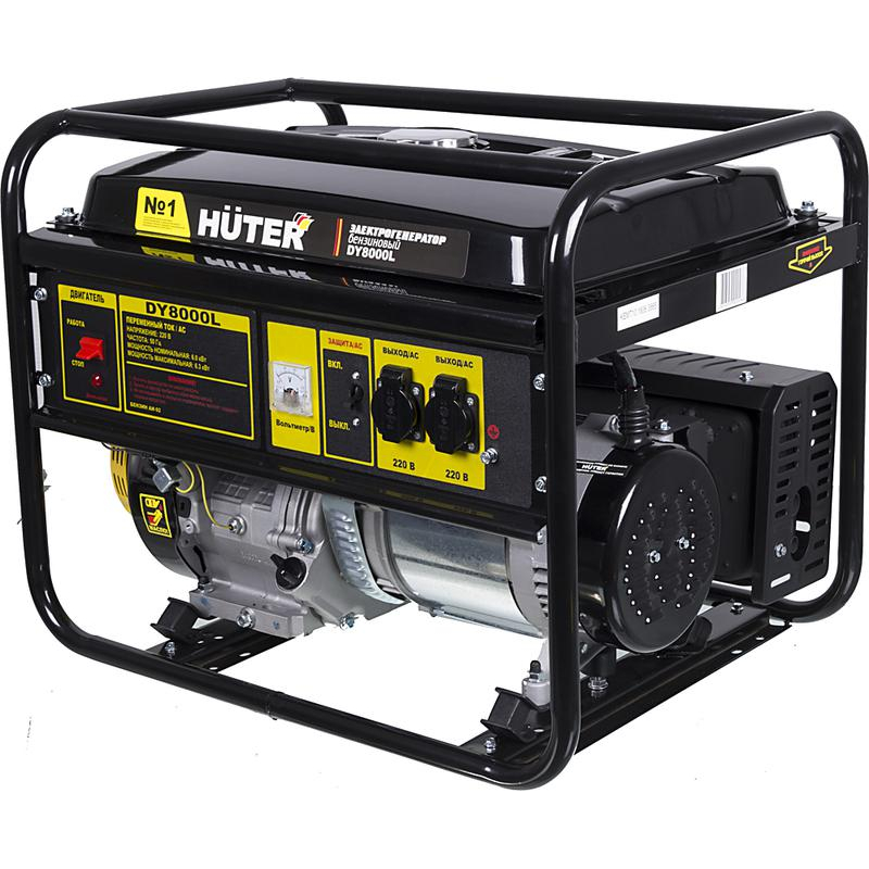 Бензогенератор DY8000L 1ф 6500Вт ручной стартер HUTER 64/1/33