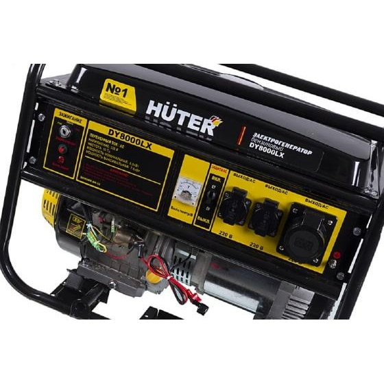 Бензогенератор DY8000LX 1ф 6500Вт электростартер Huter 64/1/19