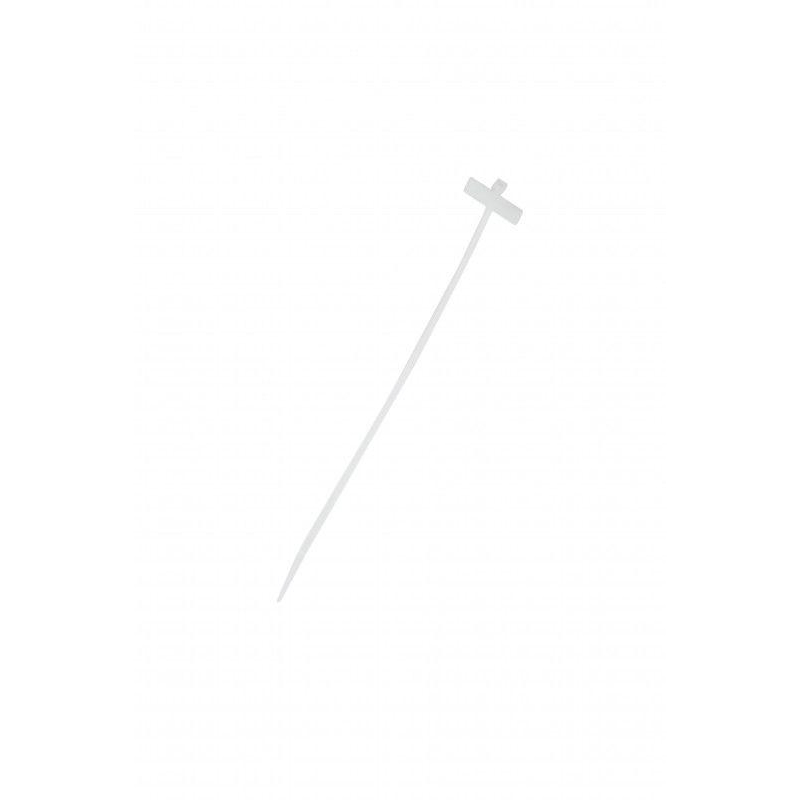 Стяжка нейлоновая неоткрывающаяся безгалогенная 200x2.5мм полиамид 6.6 площадка для маркера (100шт) (16068)