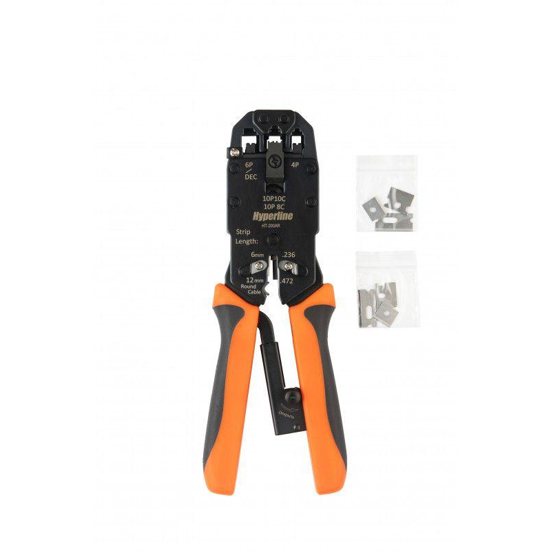 Инструмент обжимной для RJ-50/ RJ-45/ RJ-12/ RJ-11 10P10C 8P8C типа AMP 6P6C 4P4C (35548)