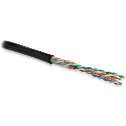 Кабель витая пара U/UTP кат.5E 4х2х24AWG solid PE Outdoor UUTP4-C5E-S24-OUT-PE-BK-500 черн. (м) Hyperline 49118