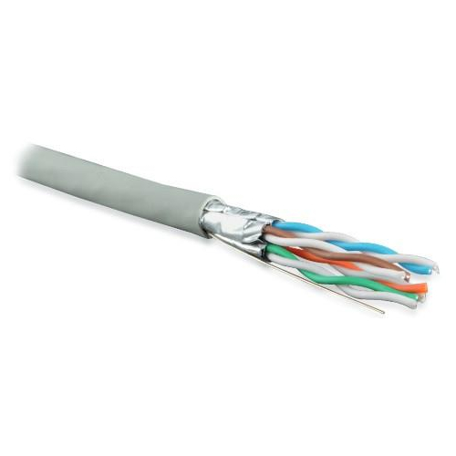 Кабель витая пара U/FTP кат.6 4х2х23AWG solid LSZH нг(А)-HF UFTP4-C6-S23-IN-LSZH-GY-500 (м) Hyperline 47958