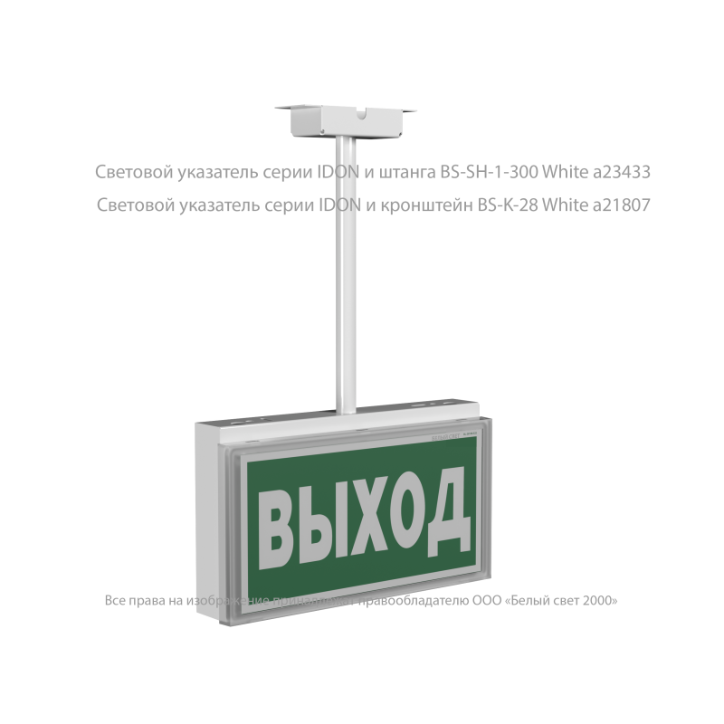 Аварийный светодиодный светильник BS-IDON-7811-10x0,3 LED IP65 1час (IDON)