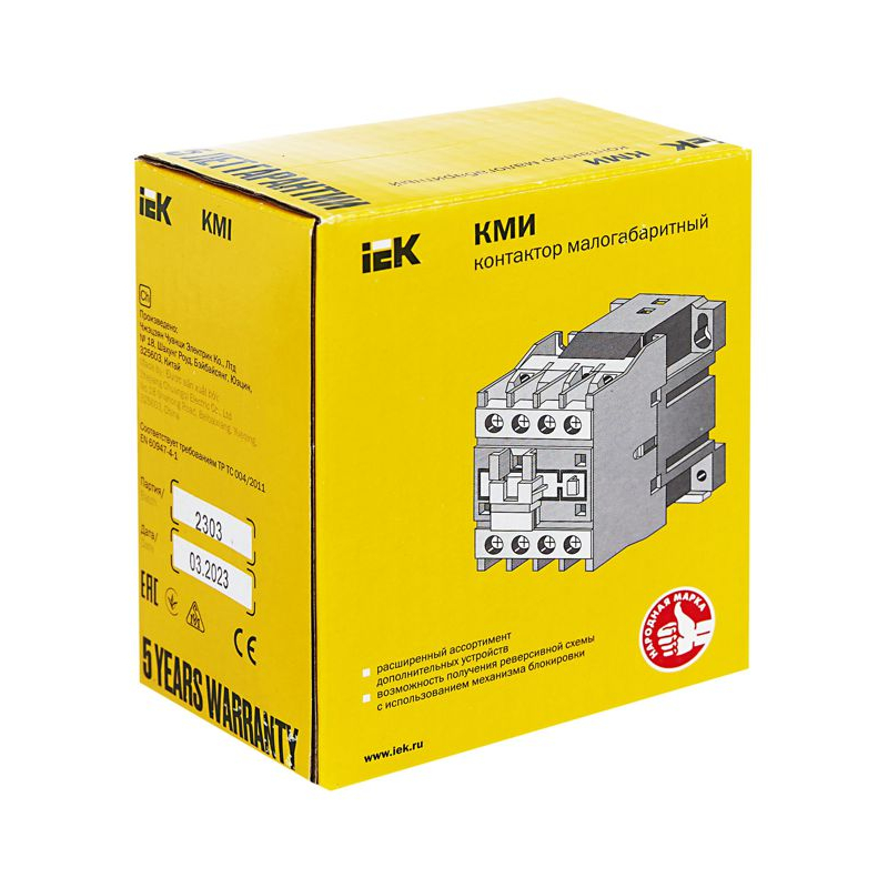 Контактор КМИ-22510 25А 24В/АС3 1NO IEK