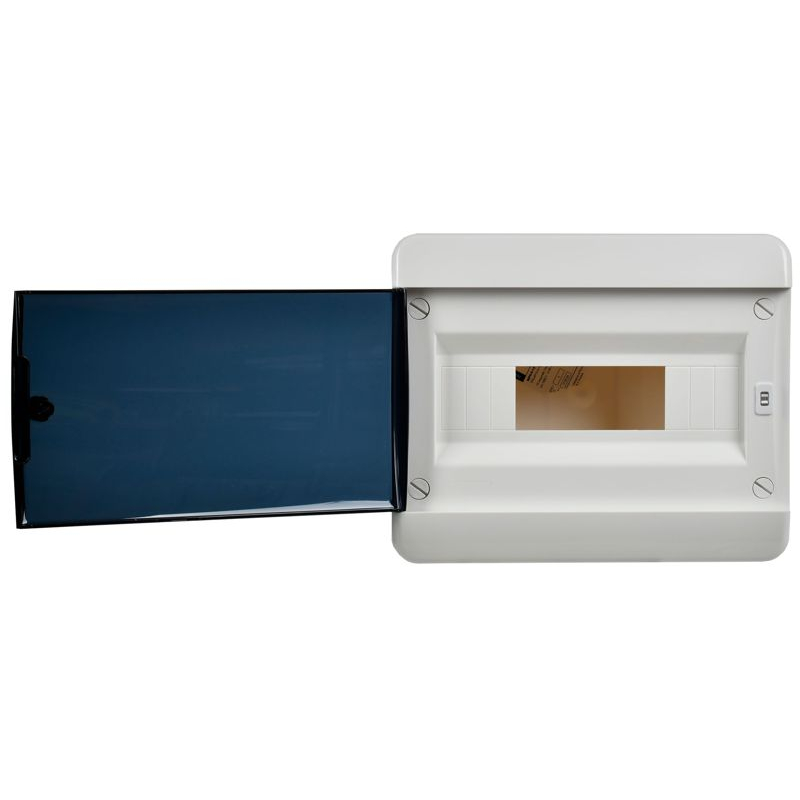 TEKFOR Корпус пластиковый ЩРН-П-12 IP41 черная прозрачная дверь IEK