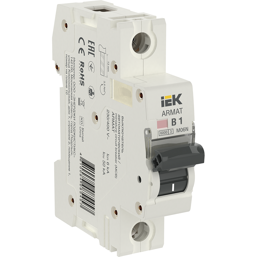 ARMAT Автоматический выключатель M06N 1P B 1А IEK