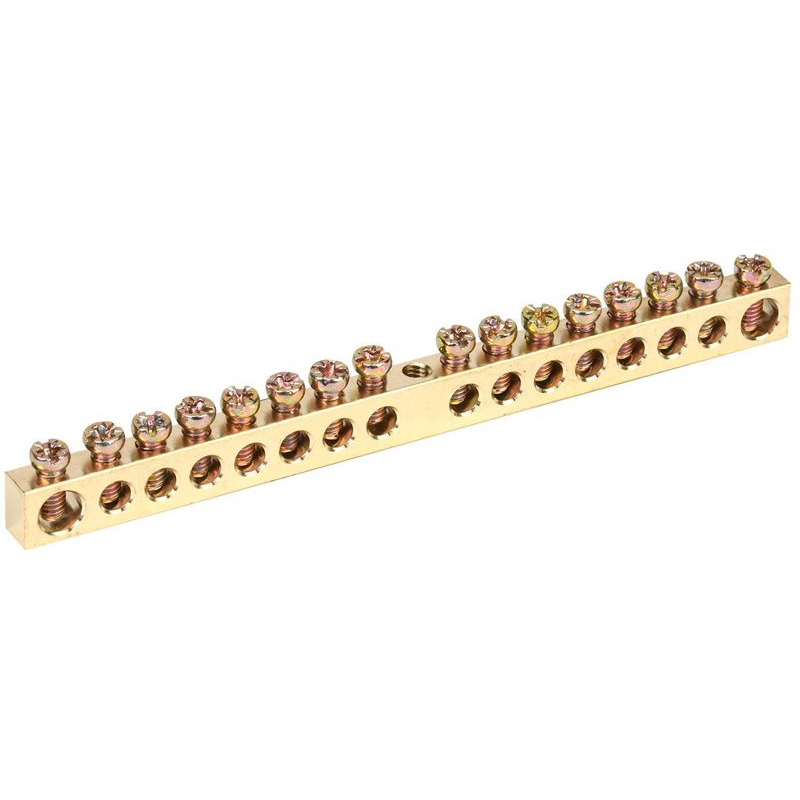 Шина PEN земля-ноль 6х9мм 16/1 (16групп/крепеж по центру) IEK