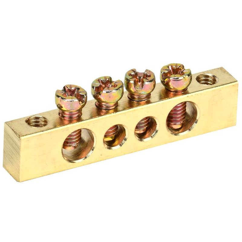 Шина PEN земля-ноль 6х9мм 4/2 (4группы/крепеж по краям) IEK