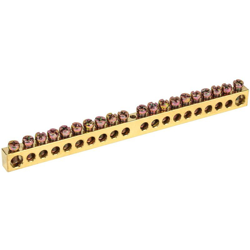 Шина PEN земля-ноль 8х12мм 20/1 (20групп/крепеж по центру) IEK