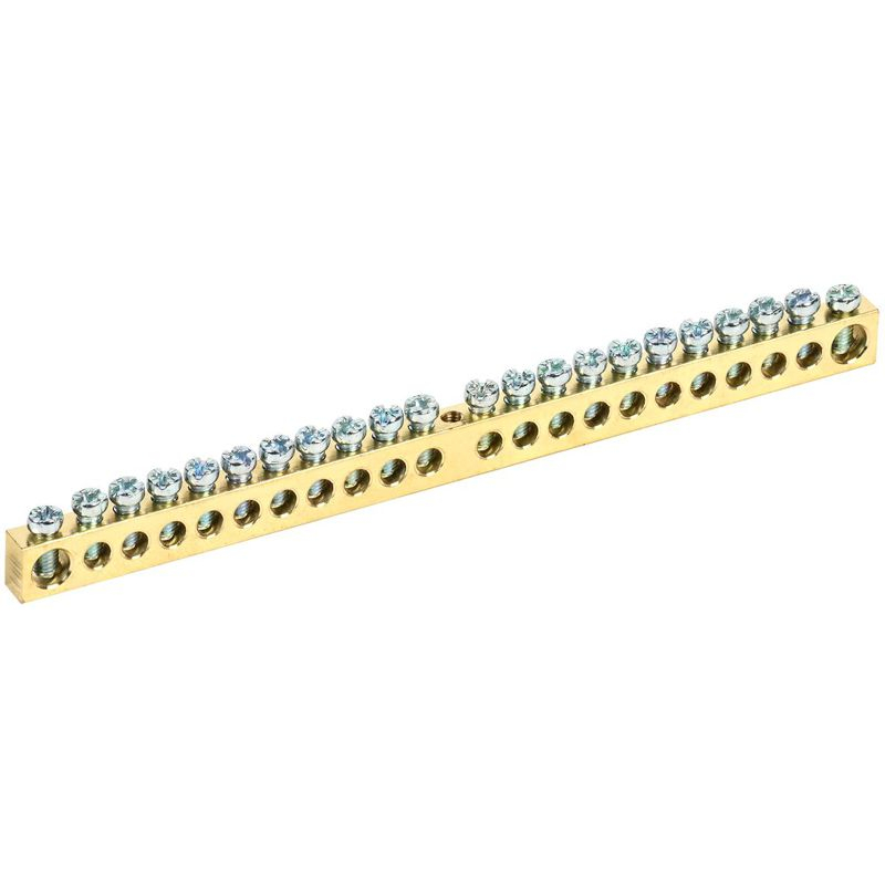 Шина PEN земля-ноль 8х12мм 22/1 (22групп/крепеж по центру) IEK