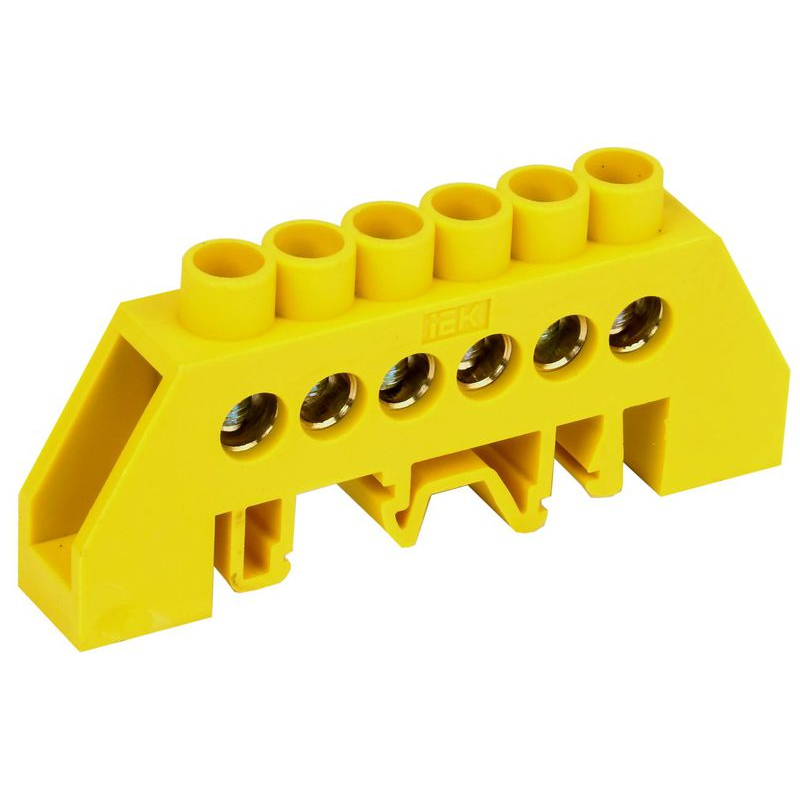 Шина PE земля в комбинированном DIN-изоляторе типа Стойка ШНИ-8х12-6-КС-Ж IEK