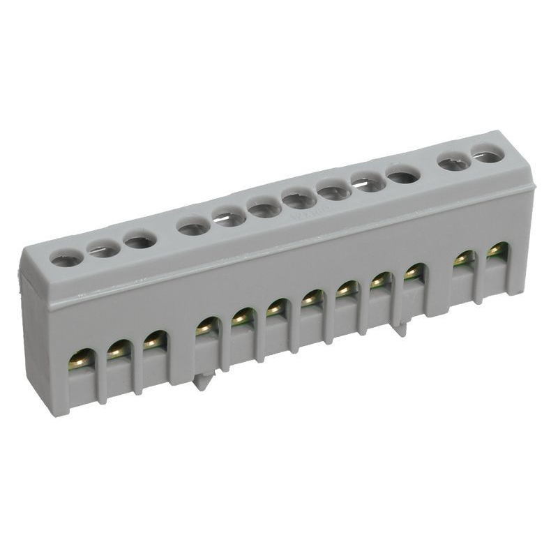 Шина L фаза в корпусном изоляторе на DIN-рейку ШНИ-6х9-12-К-Ср IEK