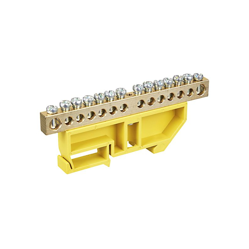 Шина PE земля на DIN-изол ШНИ-8х12-14-Д-Ж IEK