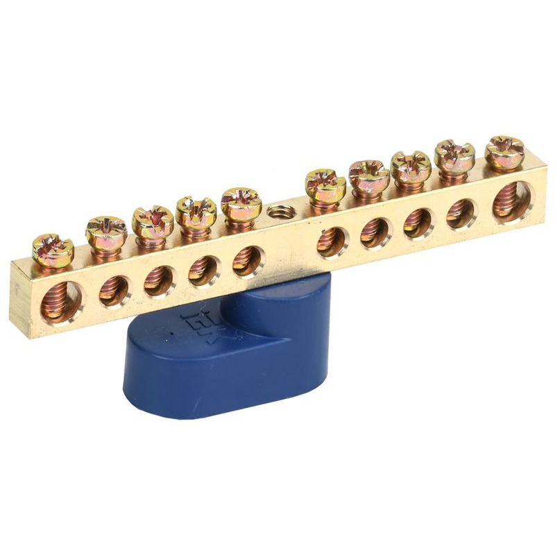 Шина N ноль на одном угловом изоляторе ШНИ-6х9-10-У1-С IEK