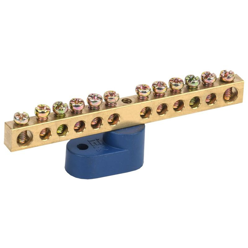 Шина N ноль на одном угловом изоляторе ШНИ-6х9-12-У1-С IEK