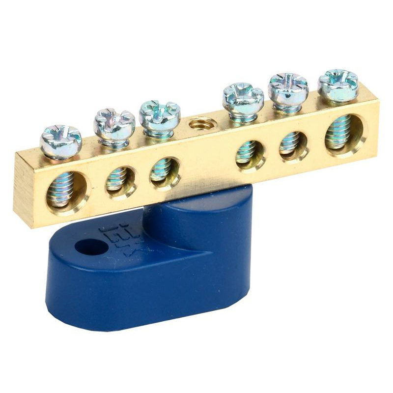 Шина N ноль на одном угловом изоляторе ШНИ-6х9-6-У1-С IEK