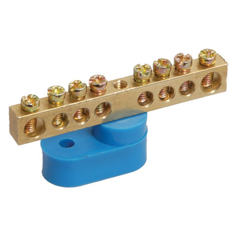 Шина N ноль на одном угловом изоляторе ШНИ-6х9-8-У1-С IEK