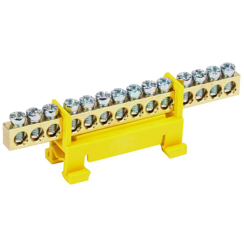 Шина PE земля на DIN-изоляторе типа Стойка ШНИ-6х9-14-С-Ж IEK