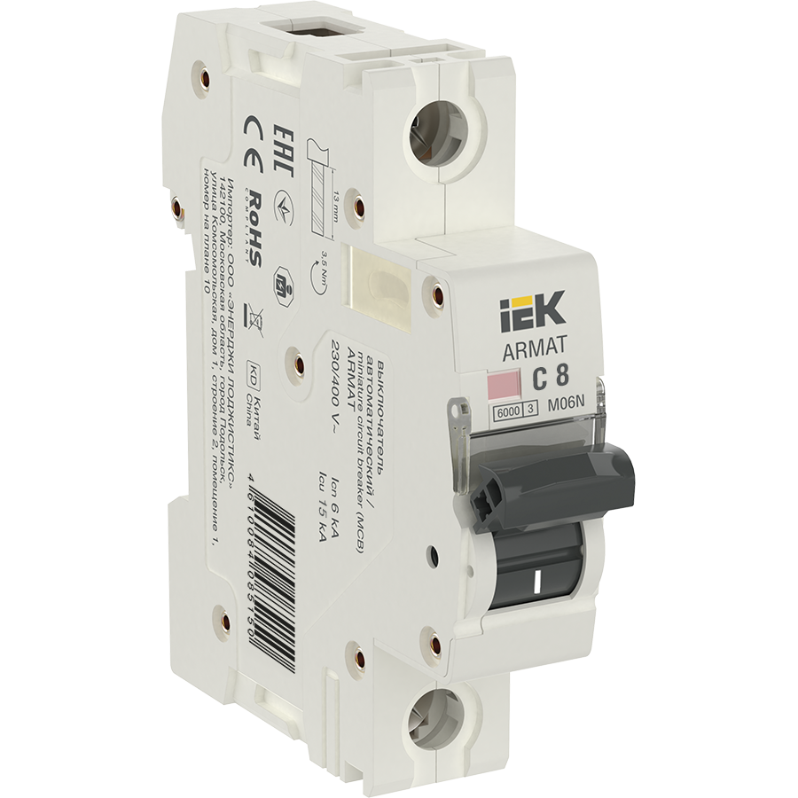ARMAT Автоматический выключатель M06N 1P C 8А IEK