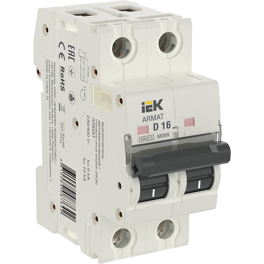 ARMAT Автоматический выключатель M06N 2P D 16А IEK