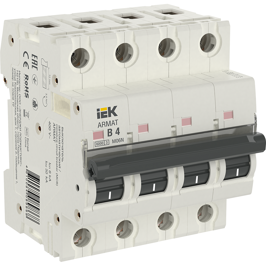 ARMAT Автоматический выключатель M06N 4P B 4А IEK