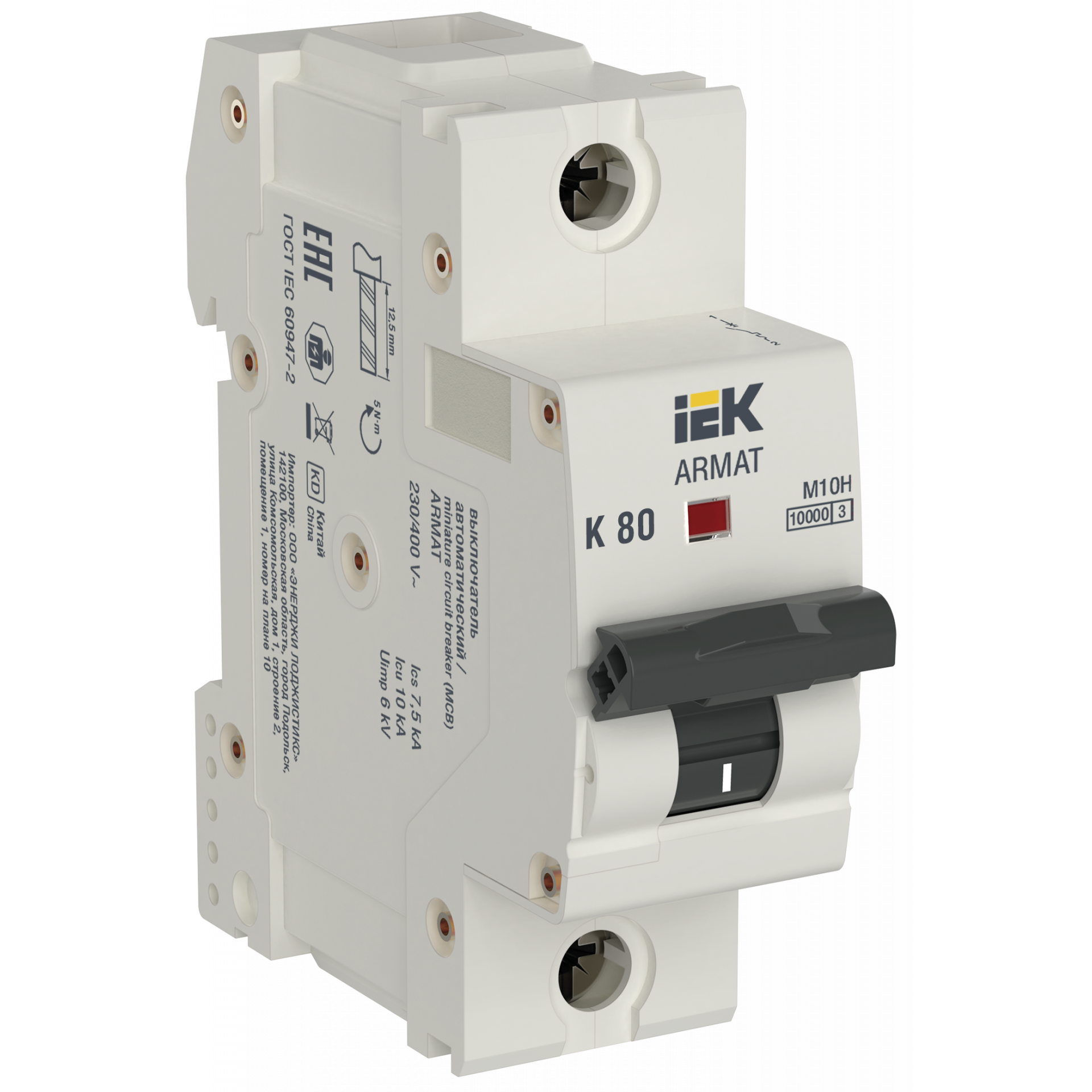 ARMAT Автоматический выключатель M10H 1P K 80А IEK