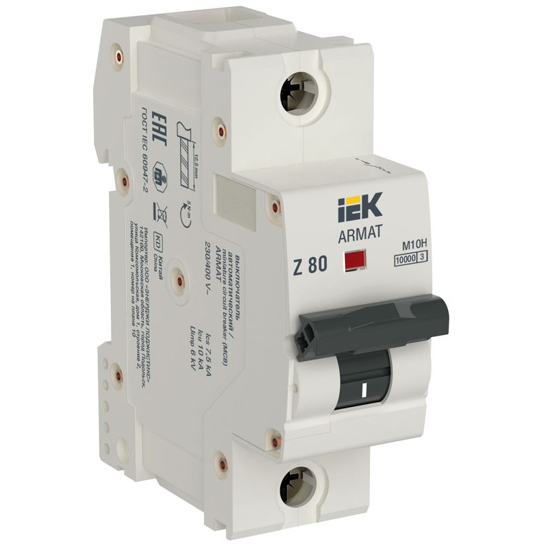 ARMAT Автоматический выключатель M10H 1P Z 80А IEK