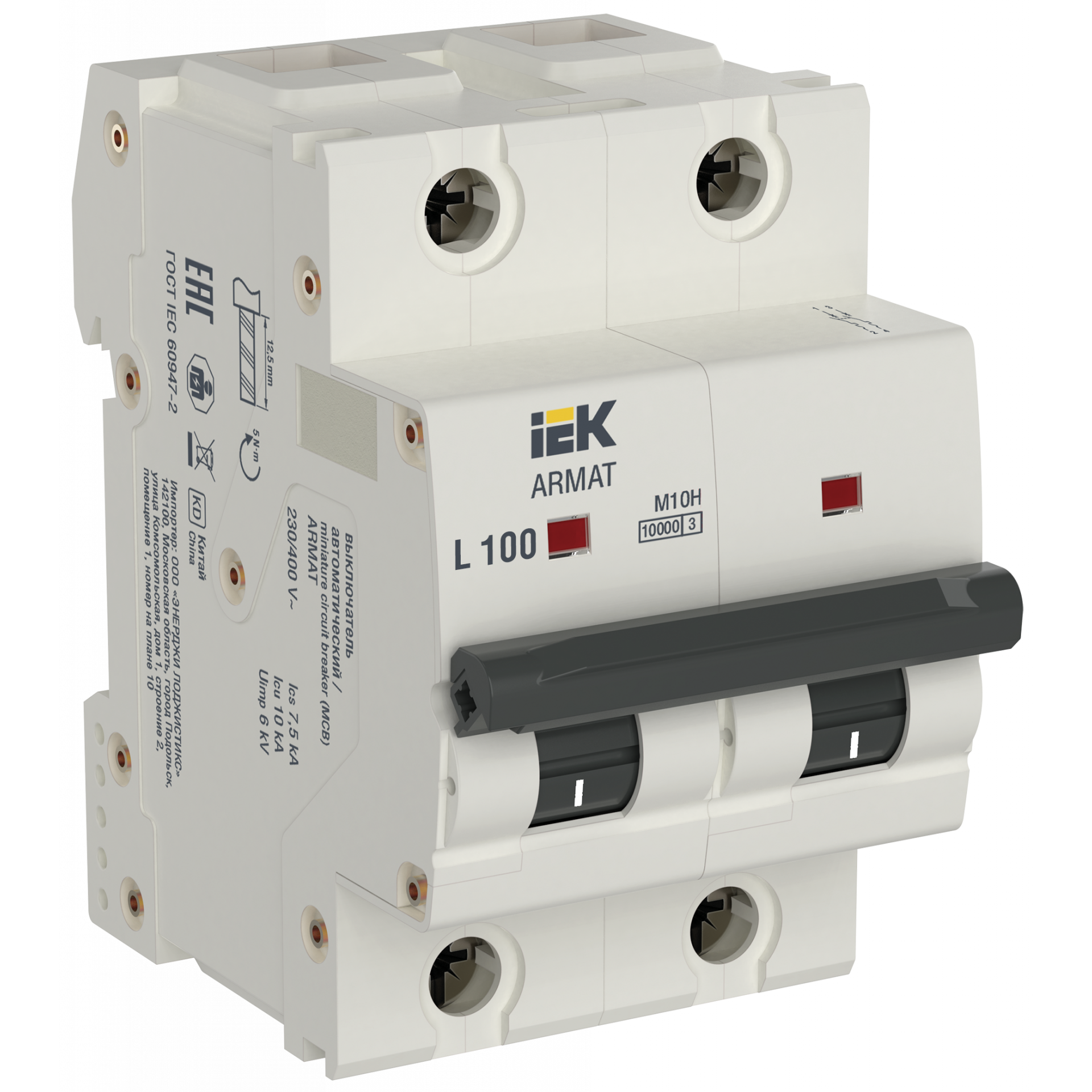 ARMAT Автоматический выключатель M10H 2P L 100А IEK