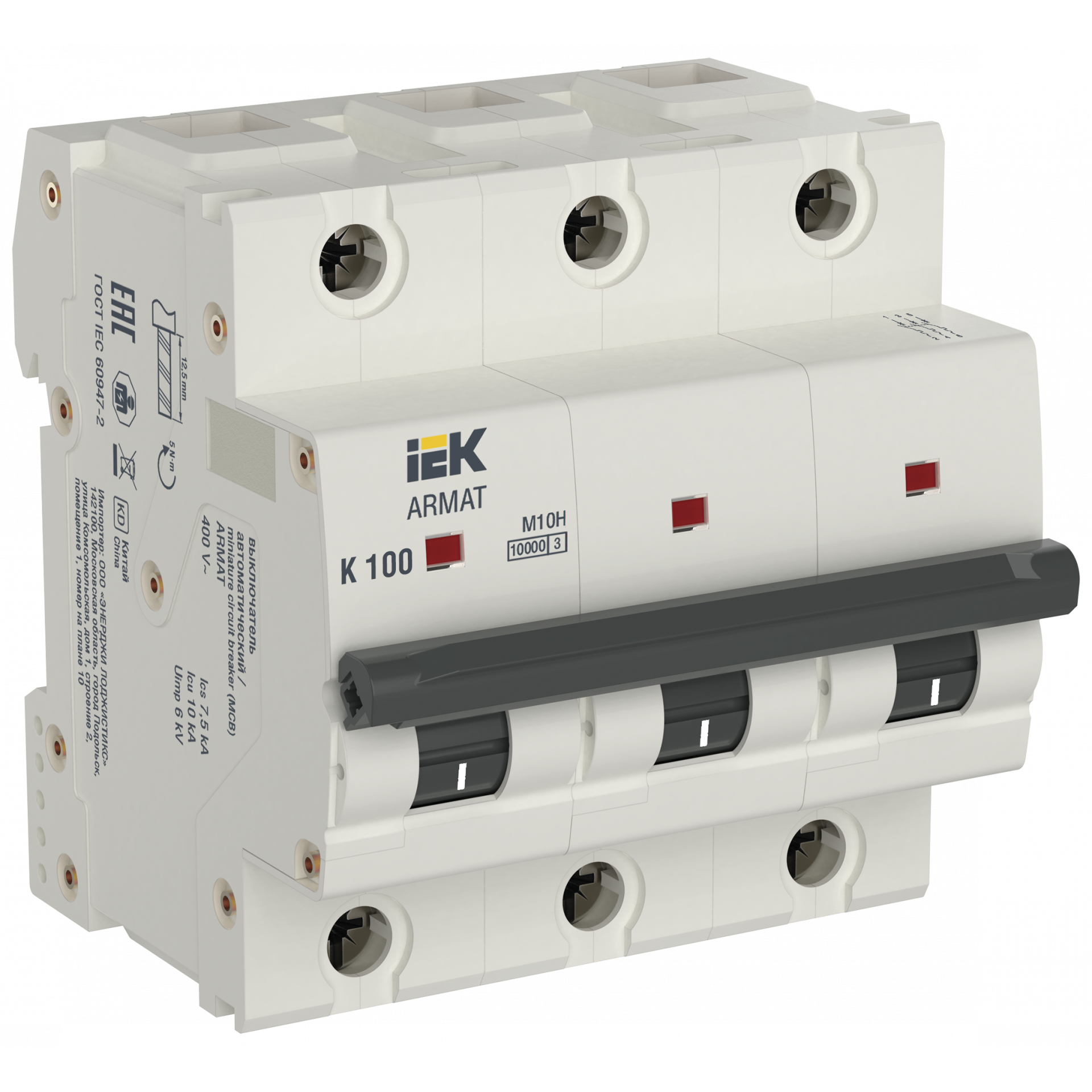 ARMAT Автоматический выключатель M10H 3P K 100А IEK