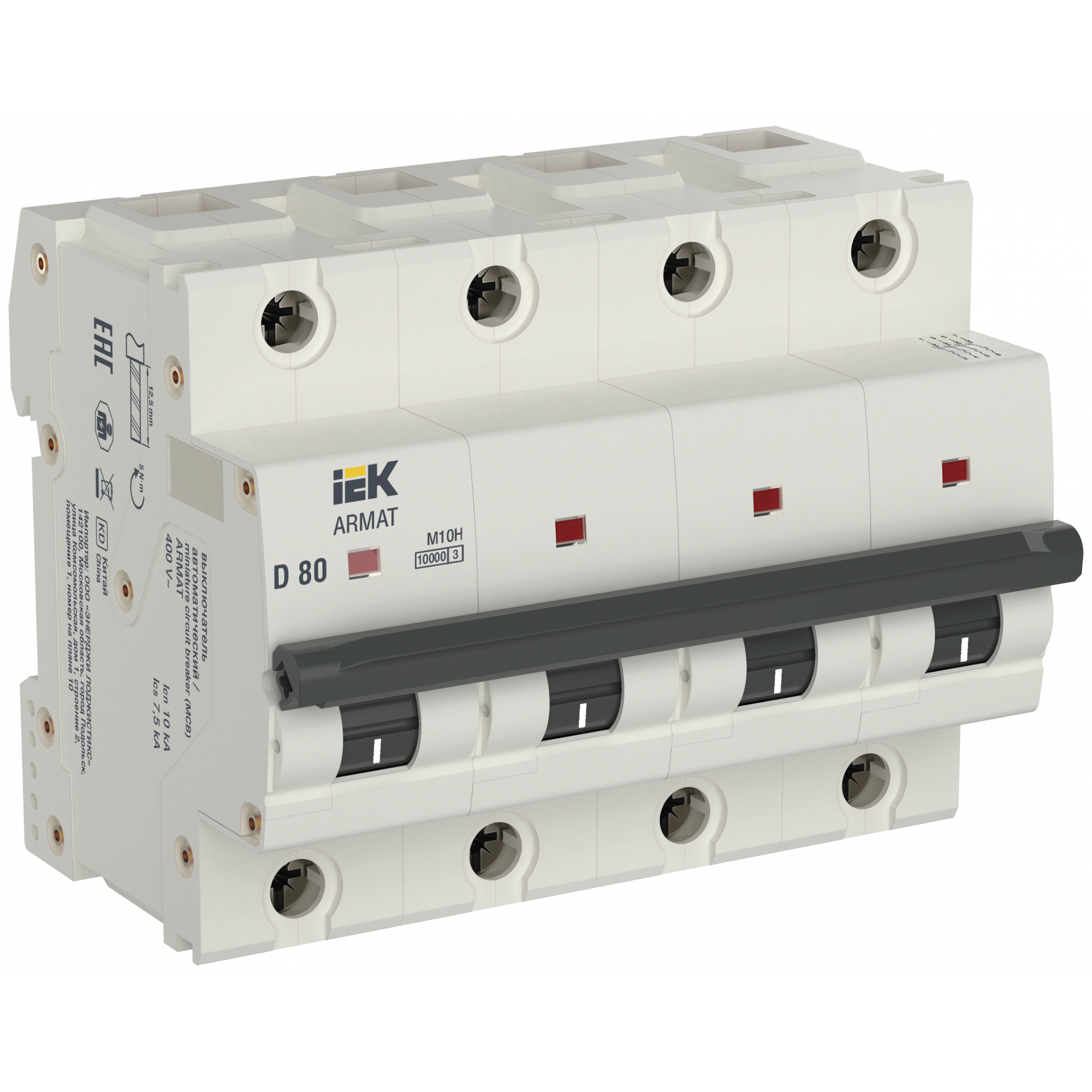 ARMAT Автоматический выключатель M10H 4P D 80A IEK