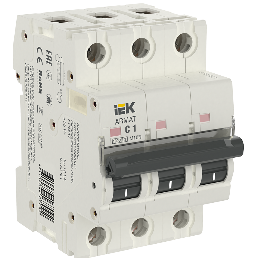 ARMAT Автоматический выключатель M10N 3P C 1А IEK