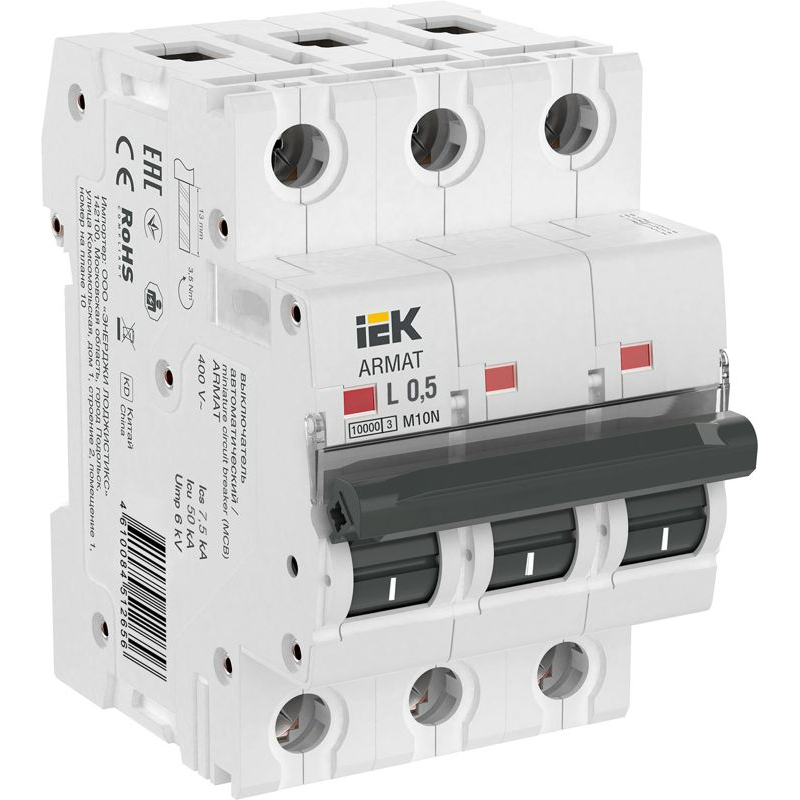 ARMAT Автоматический выключатель M10N 3P L 0,5А IEK