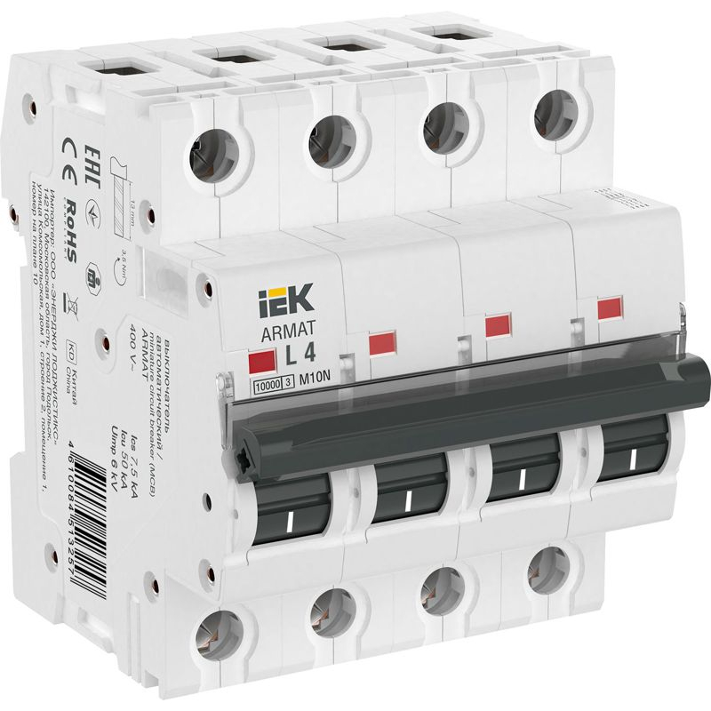ARMAT Автоматический выключатель M10N 4P L 4А IEK