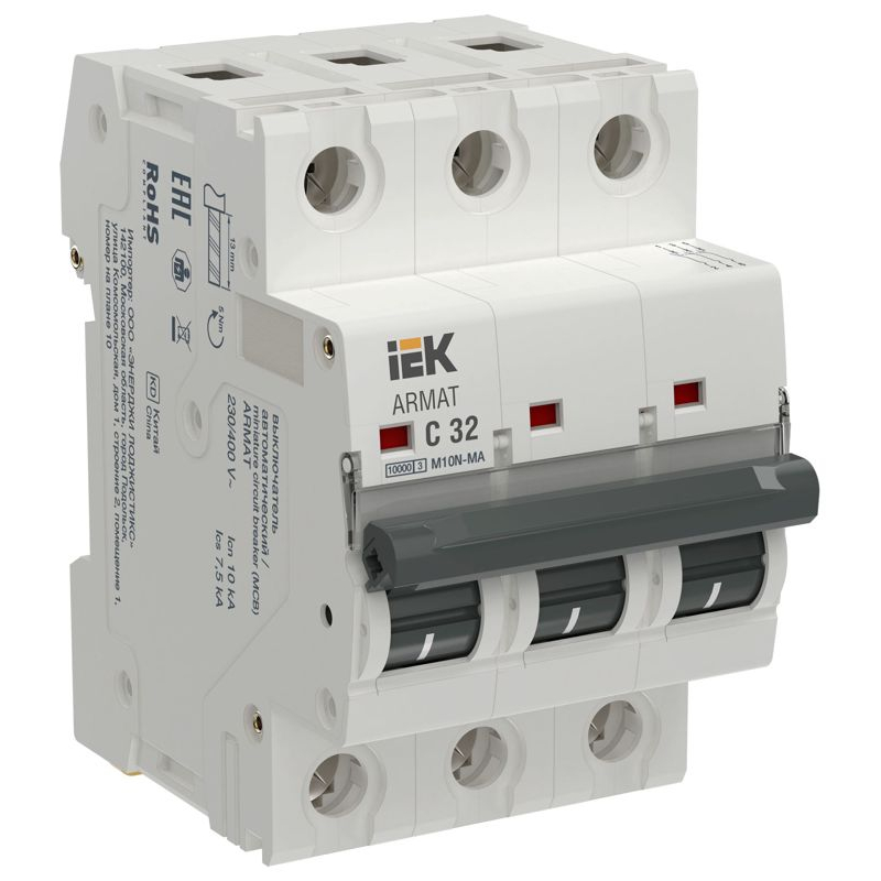 ARMAT Автоматический выключатель без теплового расцепителя M10N-MA 3P C 32А IEK
