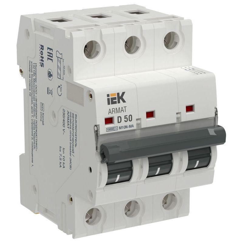 ARMAT Автоматический выключатель без теплового расцепителя M10N-MA 3P D 50А IEK