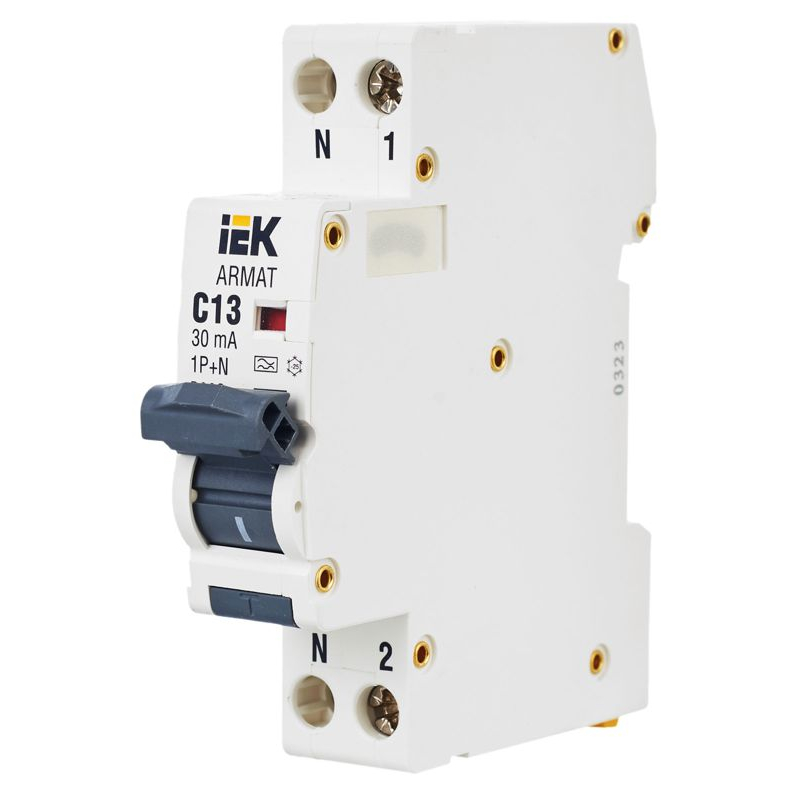 ARMAT Автоматический выключатель дифференциального тока B06S 1P+NP C13 30мА тип A (18мм) IEK