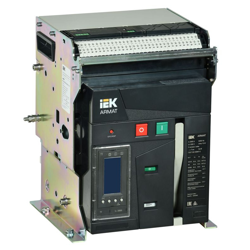 ARMAT AR-A2S TY20 3P F HR Выключатель автоматический воздушный 85кА расцепитель TY 2000А 3P стационарный с аксессуарами ~220-240В: реле отключения, реле включения, моторный привод IEK