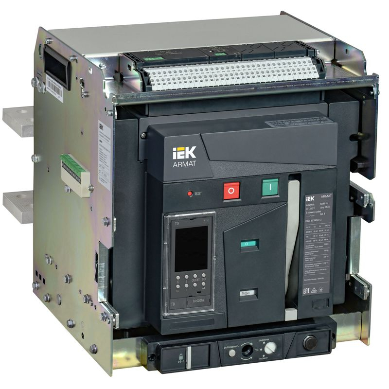ARMAT Воздушный автоматический выключатель выдвижного исполнения 3P типоразмер E 85кА 3200А расцепитель TD с комплектом аксессуаров 220В: мотор привод катушка включения катушка отключения IEK