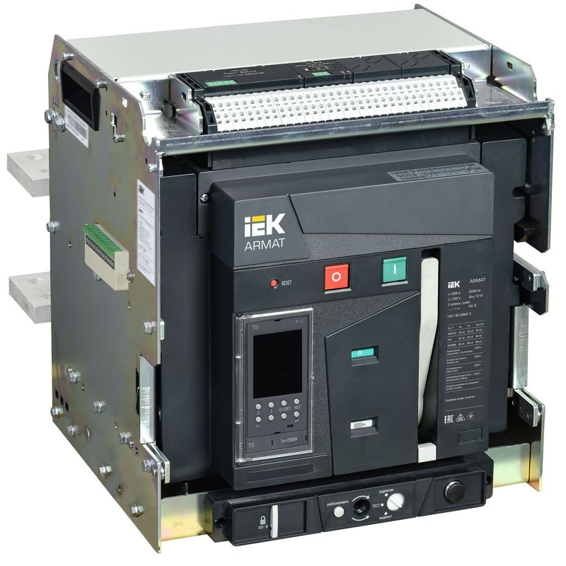 ARMAT AR-A4S TD25 3P W HR Выключатель автоматический воздушный 85кА расцепитель TD 2500А 3P выдвижной с аксессуарами ~220-240В: реле отключения, реле включения, моторный привод IEK